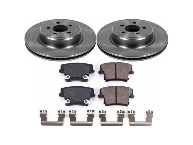 PowerStop OE Replacement Brake Rotor and Pad Kit; Rear (12-14 Charger Pursuit; 06-10 Daytona R/T & SE w/ Dual Piston Front Calipers; 11-13 5.7L HEMI Charger SE)