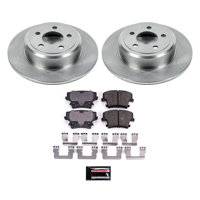 PowerStop OE Replacement Brake Rotor and Pad Kit; Rear (06-23 RWD V6 Charger w/ Single Piston Front Calipers)