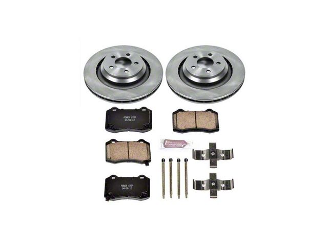 PowerStop OE Replacement Brake Rotor and Pad Kit; Rear (06-14 Charger SRT8; 15-23 Charger Daytona 392, GT, R/T, R/T 392, Scat Pack, SRT 392 & SRT Hellcat w/ 4 or 6-Piston Front Calipers)