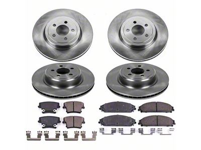 PowerStop OE Replacement Brake Rotor and Pad Kit; Front and Rear (12-14 Charger Pursuit; 06-10 Daytona R/T & SE w/ Dual Piston Front Calipers; 11-13 5.7L HEMI Charger SE)