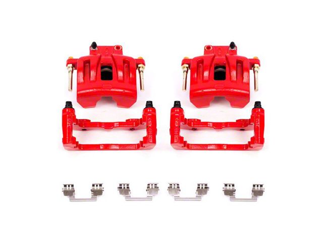 PowerStop Performance Front Brake Calipers; Red (06-11 RWD V6 Charger w/ Single Piston Front Calipers)