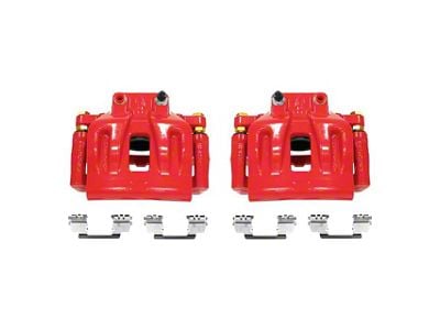 PowerStop Performance Front Brake Calipers; Red (12-23 RWD V6 Charger w/ Single Piston Front Calipers)