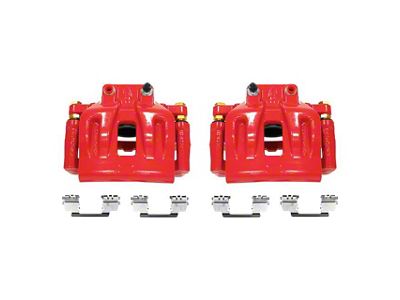 PowerStop Performance Front Brake Calipers; Red (12-23 RWD V6 Charger w/ Single Piston Front Calipers)