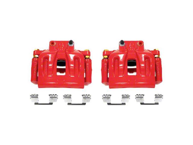 PowerStop Performance Front Brake Calipers; Red (12-23 RWD V6 Charger w/ Single Piston Front Calipers)