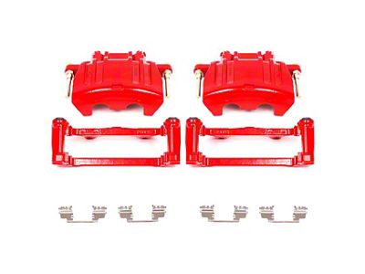 PowerStop Performance Front Brake Calipers; Red (06-10 Charger Daytona R/T & SE w/ Dual Piston Front Calipers; 2011 5.7L HEMI Charger SE)