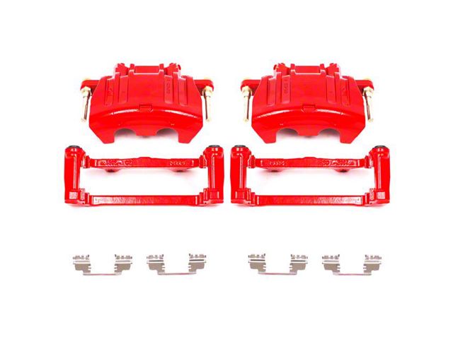 PowerStop Performance Front Brake Calipers; Red (06-10 Charger Daytona R/T & SE w/ Dual Piston Front Calipers; 2011 5.7L HEMI Charger SE)