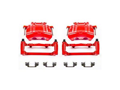 PowerStop Performance Front Brake Calipers; Red (12-14 Charger Pursuit; 12-20 Charger AWD SXT, Daytona, GT & R/T w/ Dual Piston Front Calipers; 12-13 5.7L HEMI Charger SE; 13-17 AWD Charger SE w/ Dual Piston Front Calipers)