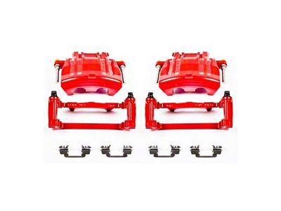 PowerStop Performance Front Brake Calipers; Red (12-14 Charger Pursuit; 12-20 Charger AWD SXT, Daytona, GT & R/T w/ Dual Piston Front Calipers; 12-13 5.7L HEMI Charger SE; 13-17 AWD Charger SE w/ Dual Piston Front Calipers)