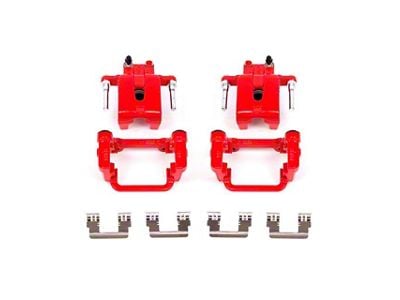 PowerStop Performance Rear Brake Calipers; Red (06-20 Charger AWD SE, AWD SXT, Daytona, GT & R/T w/ Dual Piston Front Calipers)