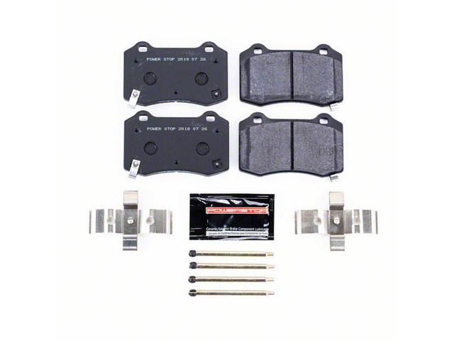 PowerStop Track Day Carbon-Fiber Metallic Brake Pads; Rear Pair (06-14 Charger SRT8; 15-23 Charger Daytona 392, GT, R/T, R/T 392, Scat Pack, SRT 392 & SRT Hellcat w/ 4 or 6-Piston Front Calipers)
