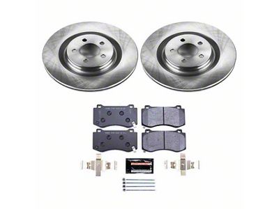 PowerStop Track Day Plus Brake Rotor and Pad Kit; Front (06-14 Charger SRT8; 15-23 Charger GT, R/T 392, Scat Pack w/ 4-Piston Front Calipers)