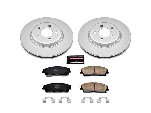 PowerStop Z17 Evolution Plus Brake Rotor and Pad Kit; Front (06-23 RWD V6 Charger w/ Single Piston Front Calipers)