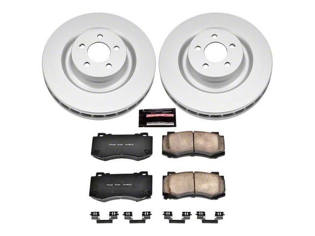PowerStop Z17 Evolution Plus Brake Rotor and Pad Kit; Front (06-14 Charger SRT8; 15-23 Charger GT, R/T 392, Scat Pack w/ 4-Piston Front Calipers)