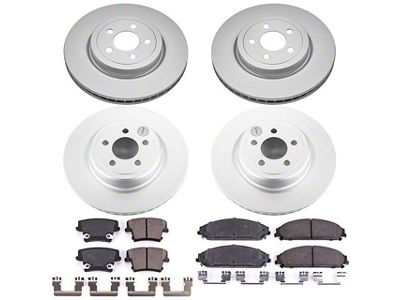 PowerStop Z17 Evolution Plus Brake Rotor and Pad Kit; Front and Rear (12-14 Charger Pursuit; 06-10 Daytona R/T & SE w/ Dual Piston Front Calipers; 11-13 5.7L HEMI Charger SE)