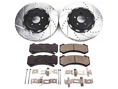 Drilled & Slotted Brake Rotors And Pads Kit For RWD V6 Charger Challenger 300 – 5 Lug, Ceramic Pads