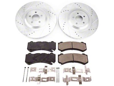 PowerStop Z23 Evolution Sport Brake Rotor and Pad Kit; Front (15-20 Charger Daytona 392, Scat Pack 392, SRT 392 & SRT Hellcat w/ 6-Piston Front Calipers)