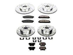 PowerStop Z23 Evolution Sport Brake Rotor and Pad Kit; Front and Rear (06-23 Charger AWD SE, AWD SXT, Daytona, GT & R/T w/ Dual Piston Front Calipers)