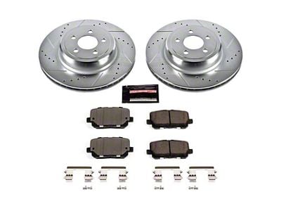 PowerStop Z23 Evolution Sport Brake Rotor and Pad Kit; Rear (14-23 Charger Pursuit w/ 370mm Front Rotors)