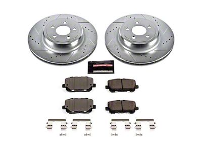 PowerStop Z23 Evolution Sport Brake Rotor and Pad Kit; Rear (14-23 Charger Pursuit w/ 370mm Front Rotors)