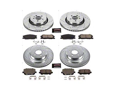 PowerStop Z23 Evolution Sport Brake Rotor and Pad Kit; Front and Rear (14-23 Charger Pursuit w/ 370mm Front Rotors)