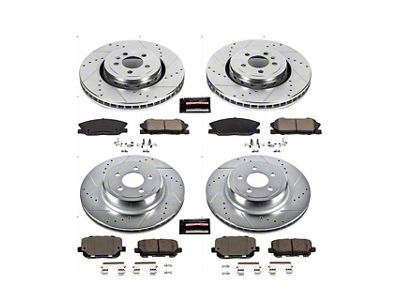 PowerStop Z23 Evolution Sport Brake Rotor and Pad Kit; Front and Rear (14-23 Charger Pursuit w/ 370mm Front Rotors)