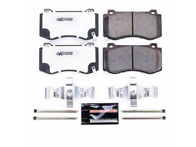 PowerStop Z26 Street Performance Carbon-Fiber Ceramic Brake Pads; Front Pair (06-14 Charger SRT8; 15-23 Charger GT, R/T 392, Scat Pack w/ 4-Piston Front Calipers)