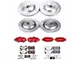 PowerStop Z26 Street Warrior Brake Rotor, Pad and Caliper Kit; Front and Rear (06-14 Charger SRT8; 15-23 Charger GT, R/T 392, Scat Pack w/ 4-Piston Front Calipers)