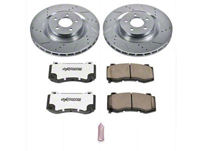 PowerStop Z26 Street Warrior Brake Rotor and Pad Kit; Front (06-14 Charger SRT8; 15-23 Charger GT, R/T 392, Scat Pack w/ 4-Piston Front Calipers)