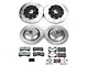 PowerStop Z26 Street Warrior Brake Rotor and Pad Kit; Front and Rear (15-20 Charger Daytona 392, Scat Pack 392, SRT 392 & SRT Hellcat w/ 6-Piston Front Calipers)