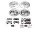 PowerStop Z26 Street Warrior Brake Rotor and Pad Kit; Front and Rear (15-20 Charger Daytona 392, Scat Pack 392, SRT 392 & SRT Hellcat w/ 6-Piston Front Calipers)