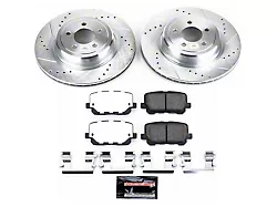 PowerStop Z26 Street Warrior Brake Rotor and Pad Kit; Rear (14-23 Charger Pursuit w/ 370mm Front Rotors)