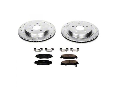 PowerStop Z23 Evolution Sport Brake Rotor and Pad Kit; Rear (97-04 Corvette C5; 05-13 Corvette C6 Base w/ Standard Brake Package)