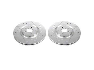 PowerStop Evolution Cross-Drilled and Slotted Rotors; Front Pair (13-14 Mustang GT500)