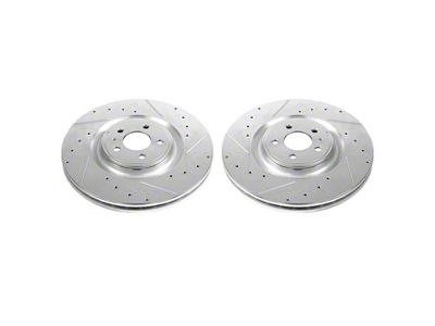 PowerStop Evolution Cross-Drilled and Slotted Rotors; Front Pair (13-14 Mustang GT500)