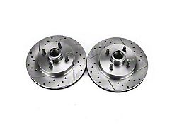 PowerStop Evolution Cross-Drilled and Slotted Rotors; Front Pair (87-93 5.0L Mustang, Excluding Cobra)