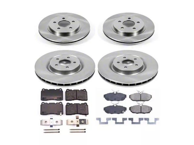 PowerStop OE Replacement Brake Rotor and Pad Kit; Front and Rear (11-14 Mustang GT w/ Performance Pack; 12-13 Mustang BOSS 302)