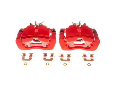 PowerStop Performance Rear Brake Calipers; Red (15-23 Mustang EcoBoost w/o Performance Pack, V6)