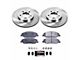 PowerStop Track Day Brake Rotor and Pad Kit; Front (05-10 Mustang V6)