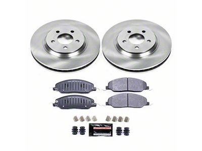 PowerStop Track Day Brake Rotor and Pad Kit; Front (11-14 Mustang V6)