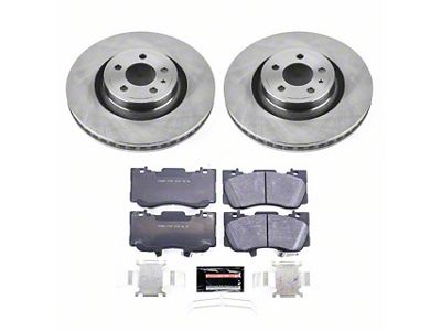 PowerStop Track Day Brake Rotor and Pad Kit; Front (15-20 Mustang GT w/o Performance Pack, EcoBoost w/ Performance Pack)
