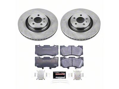 PowerStop Track Day Brake Rotor and Pad Kit; Front (15-23 Mustang GT w/o Performance Pack, EcoBoost w/ Performance Pack)