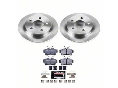 PowerStop Track Day Brake Rotor and Pad Kit; Rear (94-04 Mustang GT, V6)