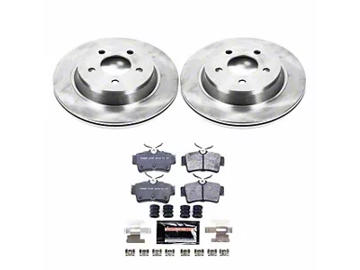 PowerStop Track Day Brake Rotor and Pad Kit; Rear (94-04 Mustang Cobra, Bullitt, Mach 1)