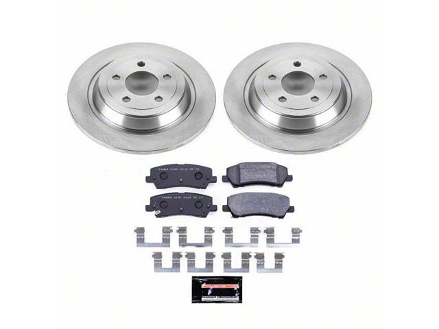 PowerStop Track Day Brake Rotor and Pad Kit; Rear (15-23 Mustang EcoBoost w/o Performance Pack, V6)