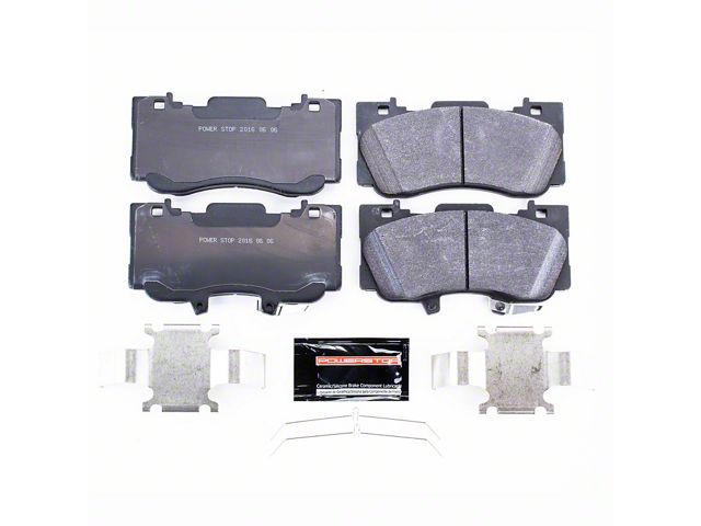 PowerStop Track Day Carbon-Fiber Metallic Brake Pads; Front Pair (15-23 Mustang GT w/o Performance Pack, EcoBoost w/ Performance Pack)