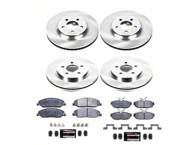 PowerStop Track Day Brake Rotor and Pad Kit; Front and Rear (05-10 Mustang GT)