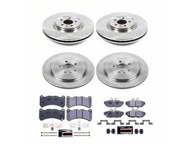 PowerStop Track Day Brake Rotor and Pad Kit; Front and Rear (13-14 Mustang GT500)