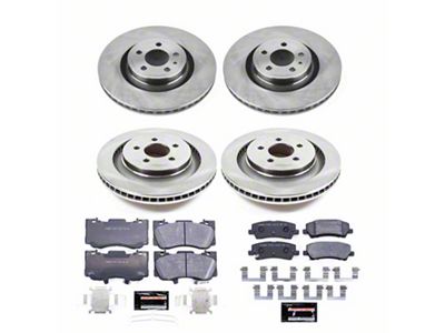 PowerStop Track Day Brake Rotor and Pad Kit; Front and Rear (15-20 Mustang GT w/o Performance Pack, EcoBoost w/ Performance Pack)