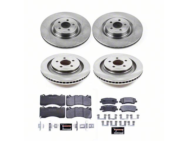PowerStop Track Day Brake Rotor and Pad Kit; Front and Rear (15-23 Mustang GT w/ Performance Pack)