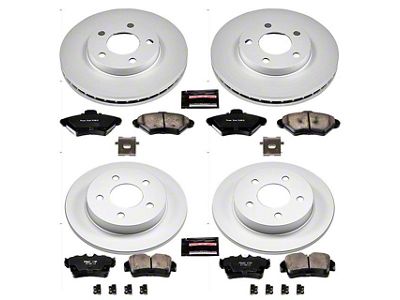 PowerStop Z17 Evolution Plus Brake Rotor and Pad Kit; Front and Rear (94-98 Mustang GT, V6)